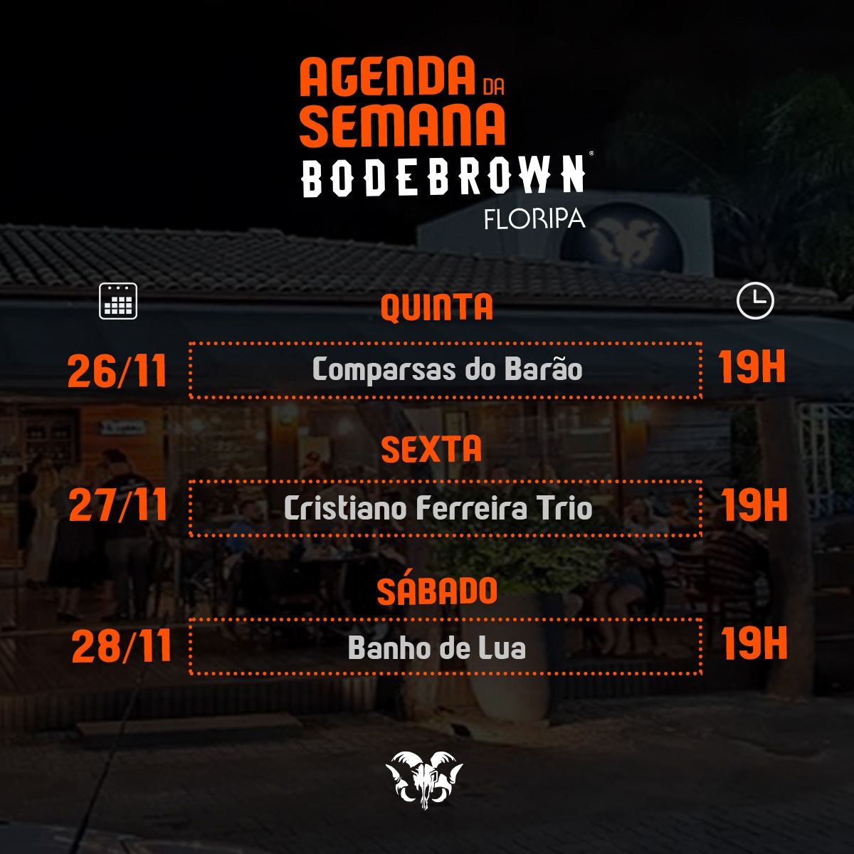 BodeBrown Floripa apresenta agenda recheada de rock e blues nos dias 26, 27 e 28 de novembro