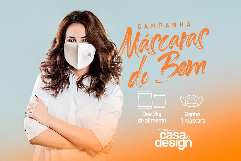 Participe da campanha beneficente Máscaras do Bem do Shopping Casa & Design